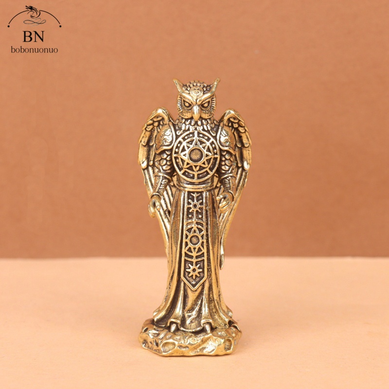 Home Decor Korea - Retro Brass Owl Knight Prophet Statue
