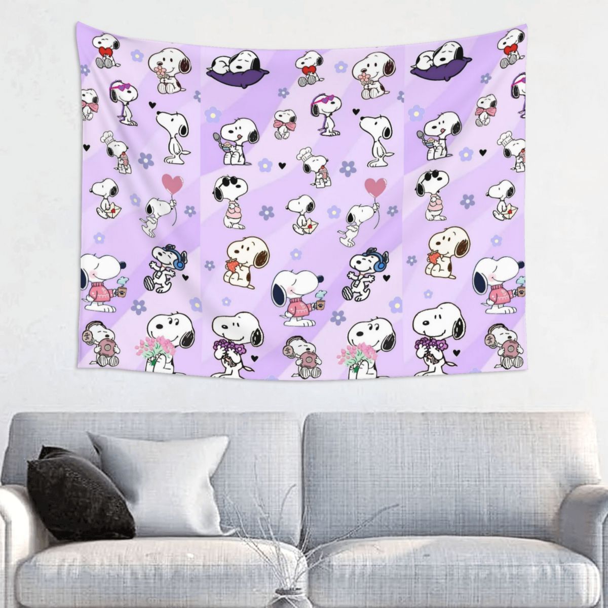 Home Decor Hippie - Snoopys Cartoon Tapestry Wall Hanging Hippie