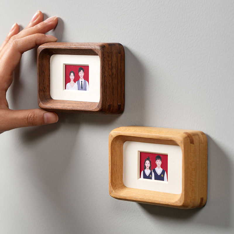 Bamboo Photo Frame - 3 '4' ID Photo Frame Magnetic