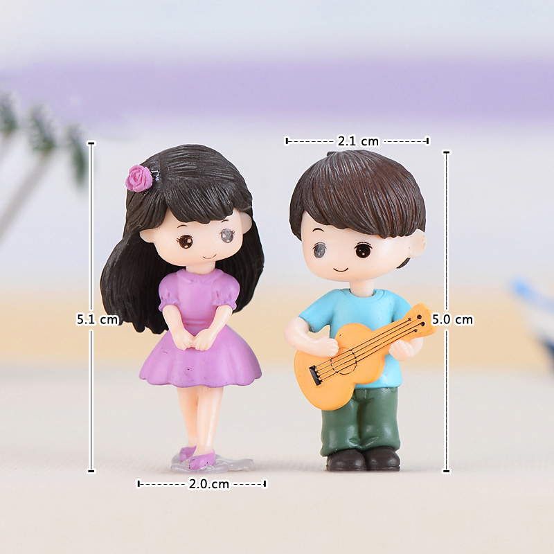 Guitar Couple Lover Miniature  - Home Decor Korea ulasan dan harga