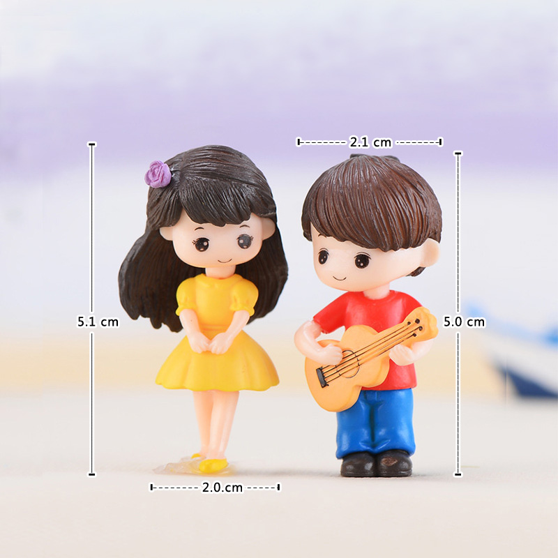 Guitar Couple Lover Miniature  - Home Decor Korea ulasan dan harga
