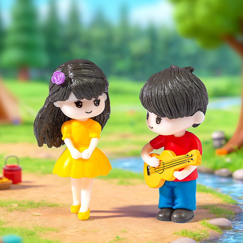 Guitar Couple Lover Miniature  - Home Decor Korea ulasan dan harga