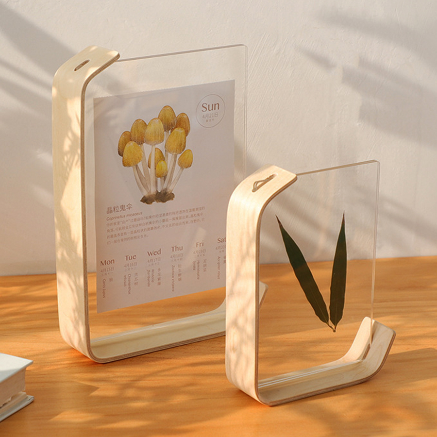 Acrylic Wooden Photo Frame Her - Bamboo Photo Frame ulasan dan harga