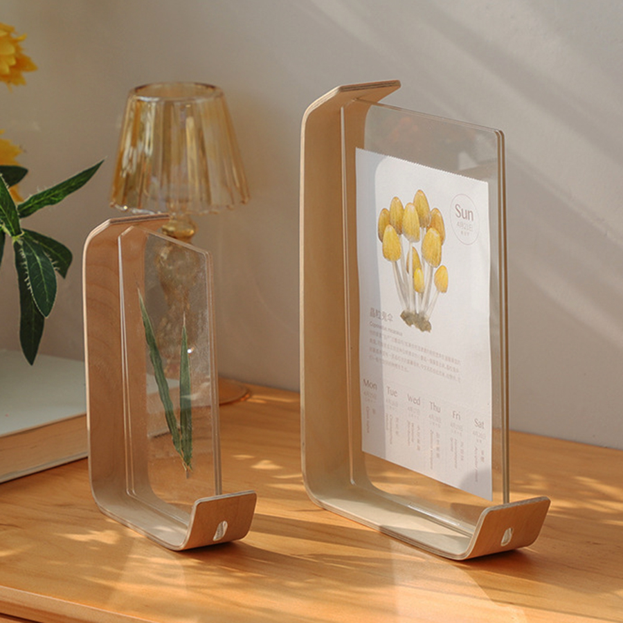 Acrylic Wooden Photo Frame Her - Bamboo Photo Frame ulasan dan harga