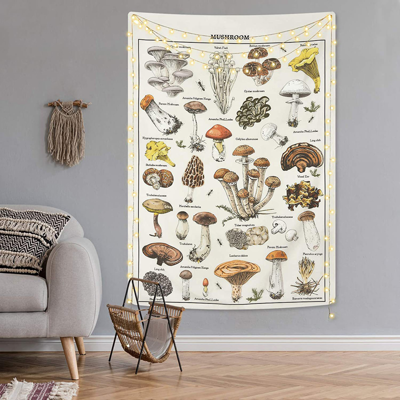Psychedelic Mushroom Tapestry  - Home Decor Hippie ulasan dan harga