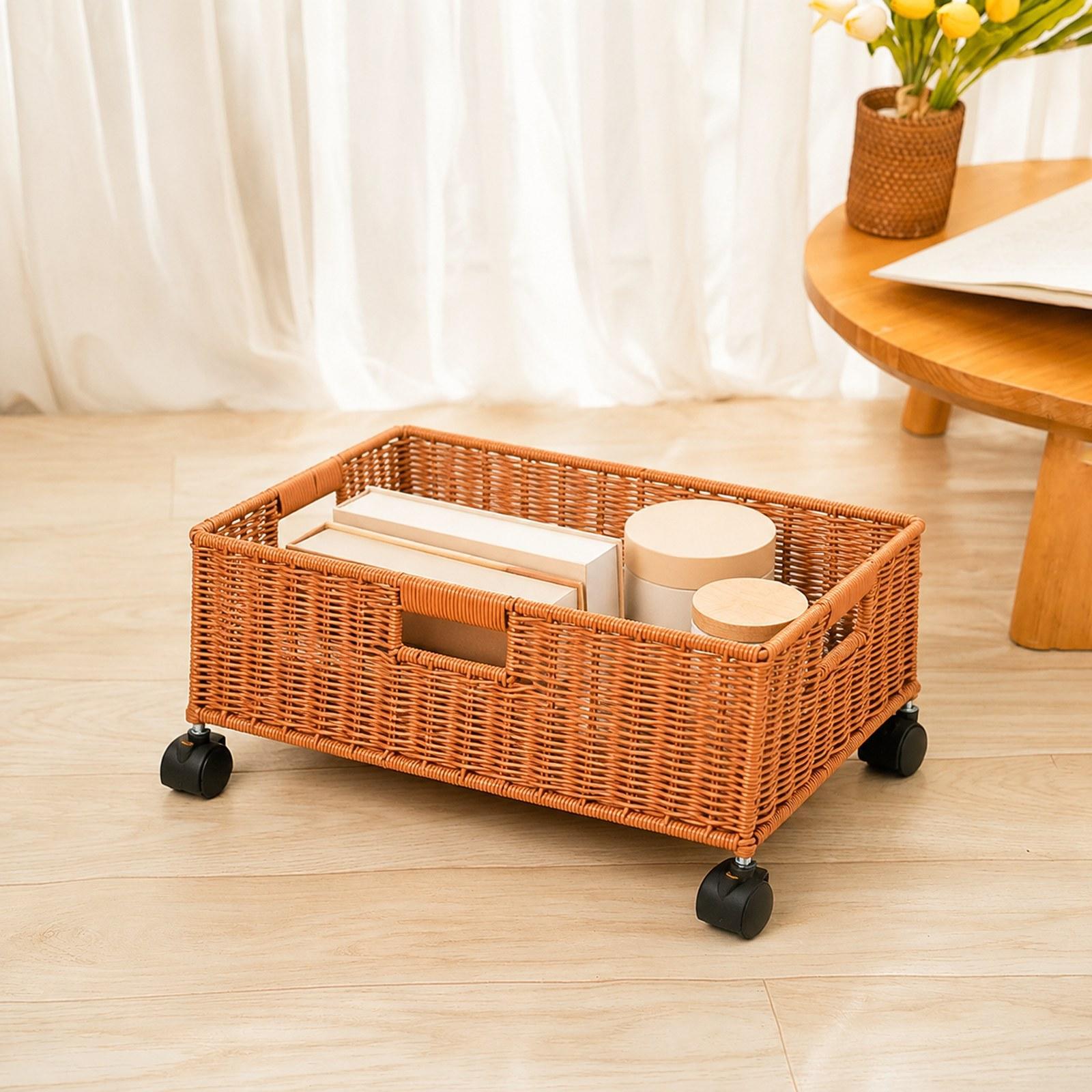 Bathroom Storage Basket with W - Home Decor On Wheels ulasan dan harga
