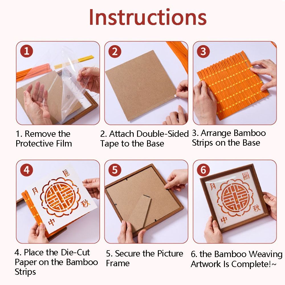 Retro Mid-Autumn Festival Gift - Bamboo Photo Frame ulasan dan harga