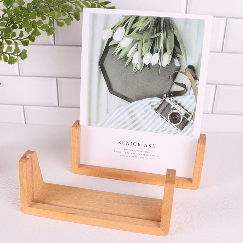 Warm Light Wooden Lighted Base - Bamboo Photo Frame ulasan dan harga