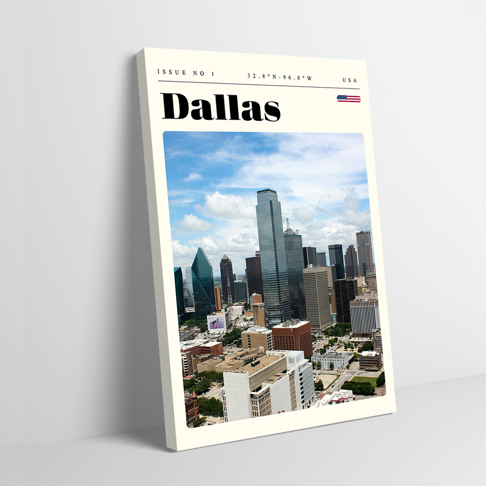 Dallas Texas Travel Printing P - Home Decor Dallas ulasan dan harga