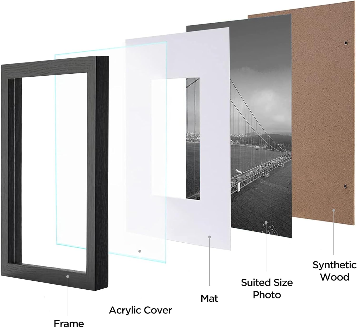 12x12 Picture Frames Set of 9  - Bamboo Photo Frame ulasan dan harga