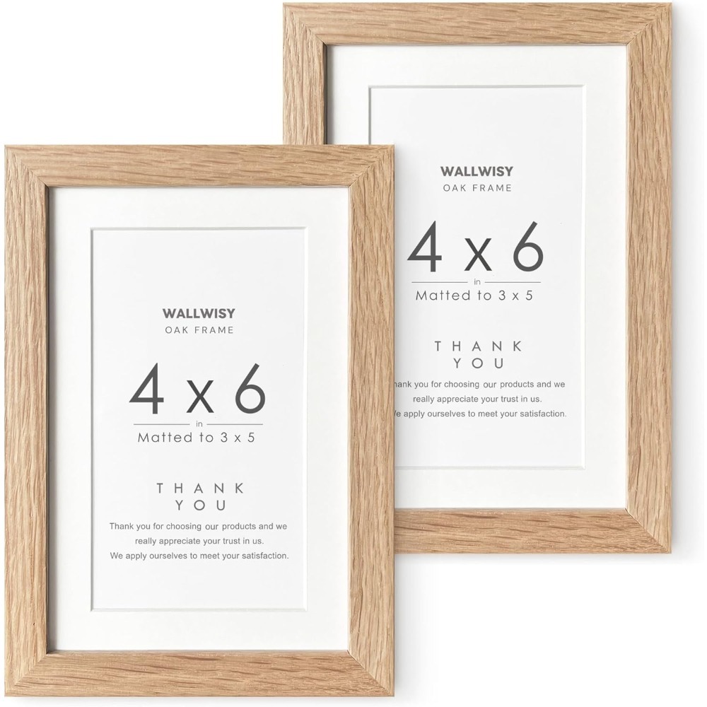 4x6 Picture Frame, Solid Oak W - Bamboo Photo Frame ulasan dan harga