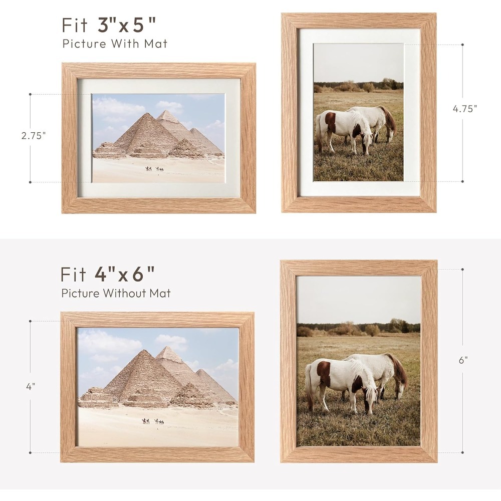 4x6 Picture Frame, Solid Oak W - Bamboo Photo Frame ulasan dan harga