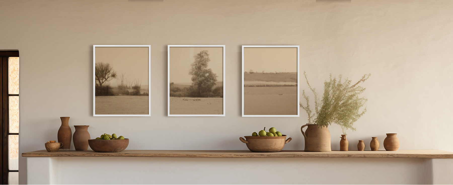 Wall-mounted display photo fra - Bamboo Photo Frame ulasan dan harga