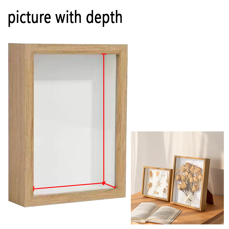 3D Wooden Picture Frames Depth - Bamboo Photo Frame ulasan dan harga