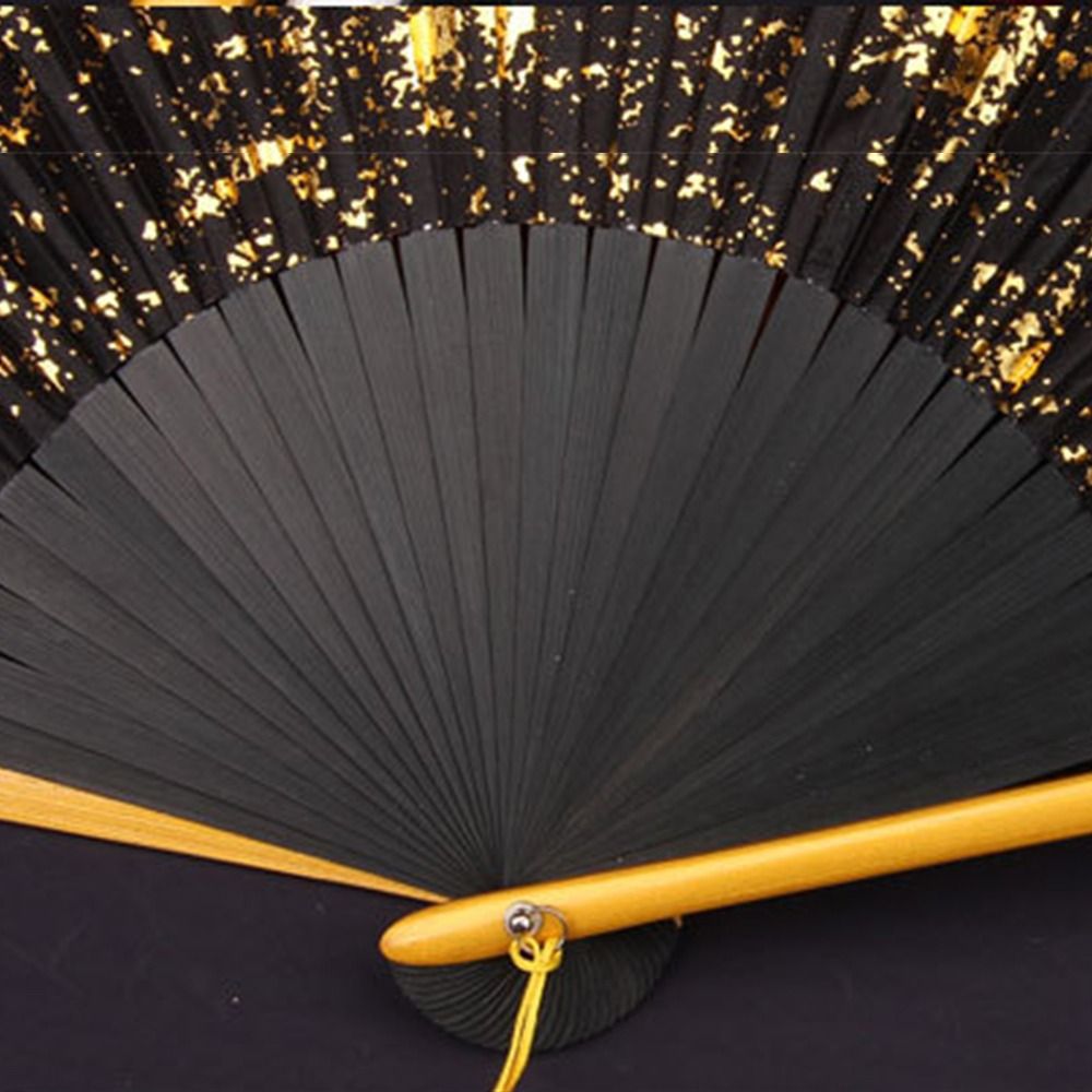 Portable 6inch Folded Fan Gold - Bamboo Photo Frame ulasan dan harga