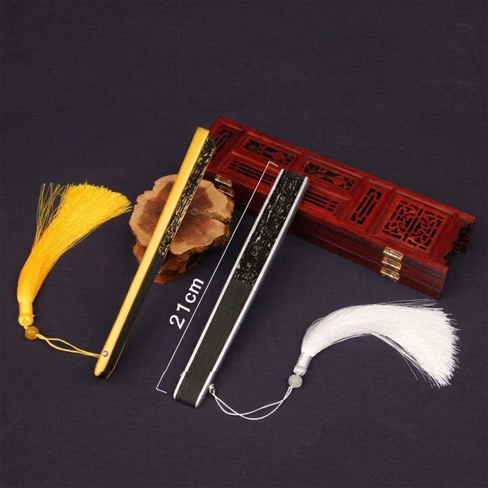 Portable 6inch Folded Fan Gold - Bamboo Photo Frame ulasan dan harga